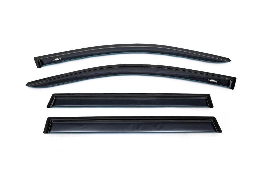 Ветровики HIC для Volkswagen Touareg 2002-2010 гг. полистирол Черный