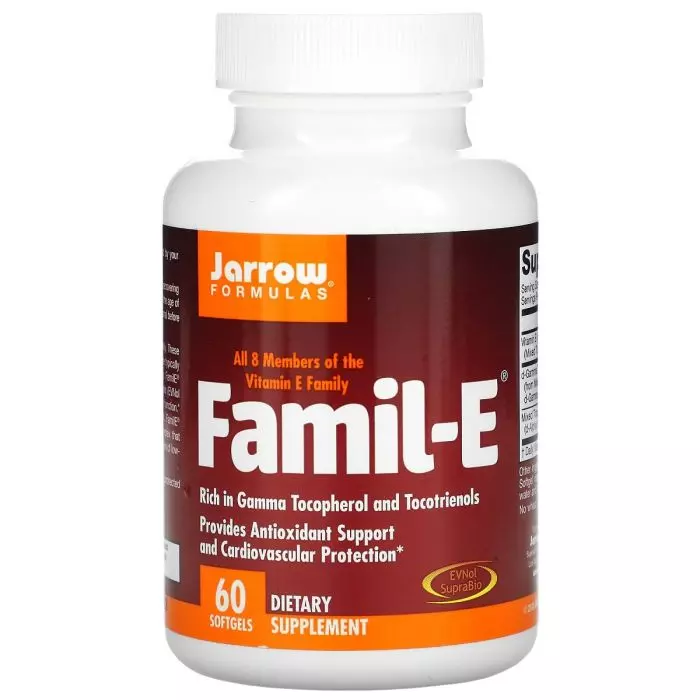 Витамин Е Jarrow Formulas Famil-E 60 желатиновых капсул (JRW12028)