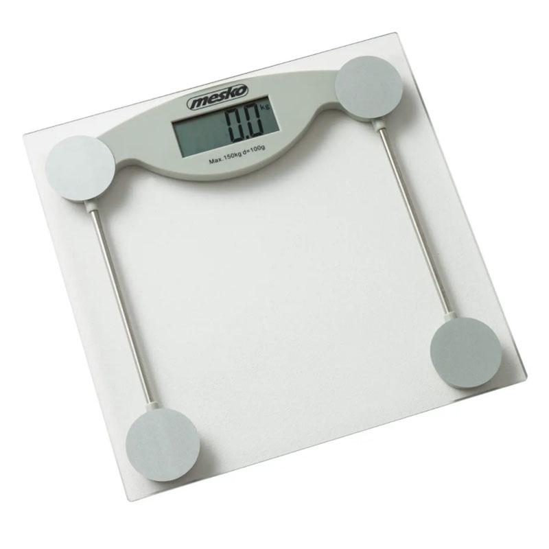 Ваги підлогові електронні Mesko MS 8137 автовідключення та обнулення ЖК дисплей 150 кг Білий (4409)