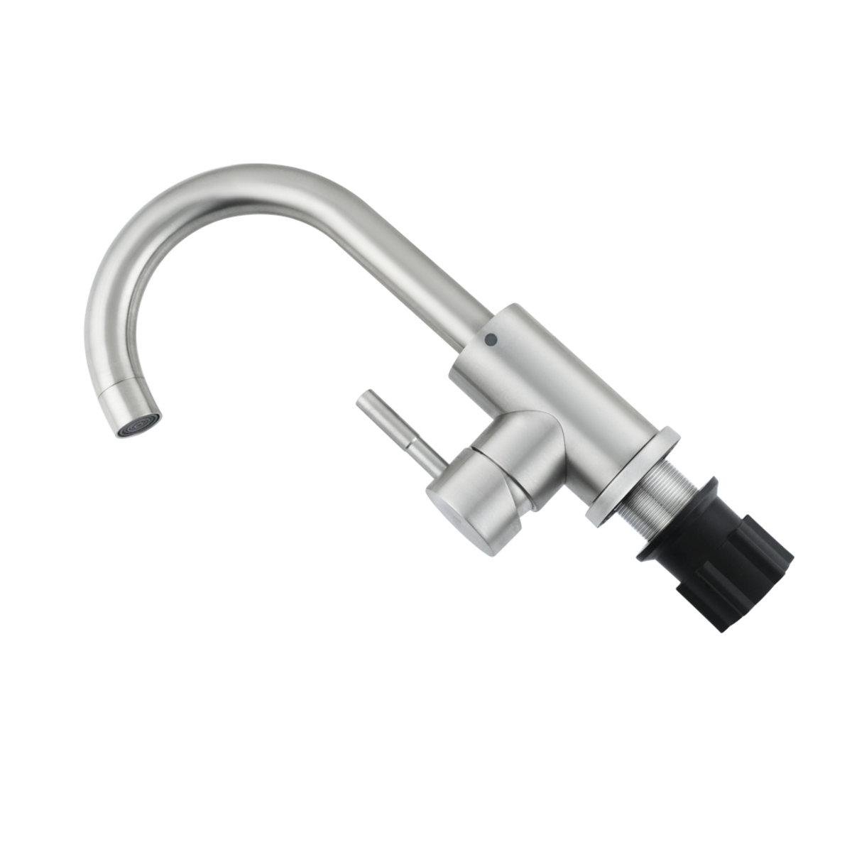 Смеситель для умывальника Venta VS112US однорычажный в ванну нержавеющая сталь врезной - фото 2 Смеситель для умывальника Venta VS112US однорычажный в ванну нержавеющая сталь врезной - фото 2