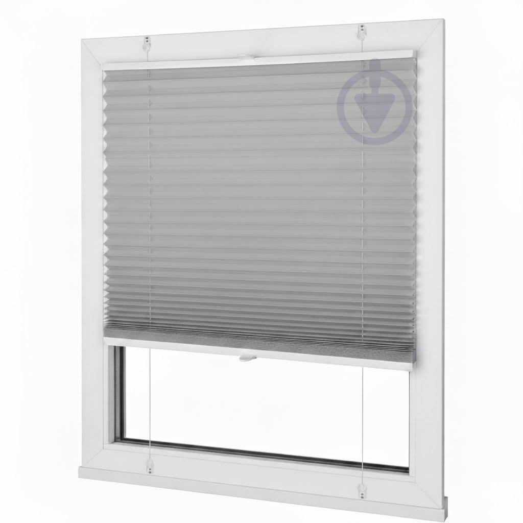 Штора плиссе на окна с фиксацией на раму 80х120 см Серый (Di-526)