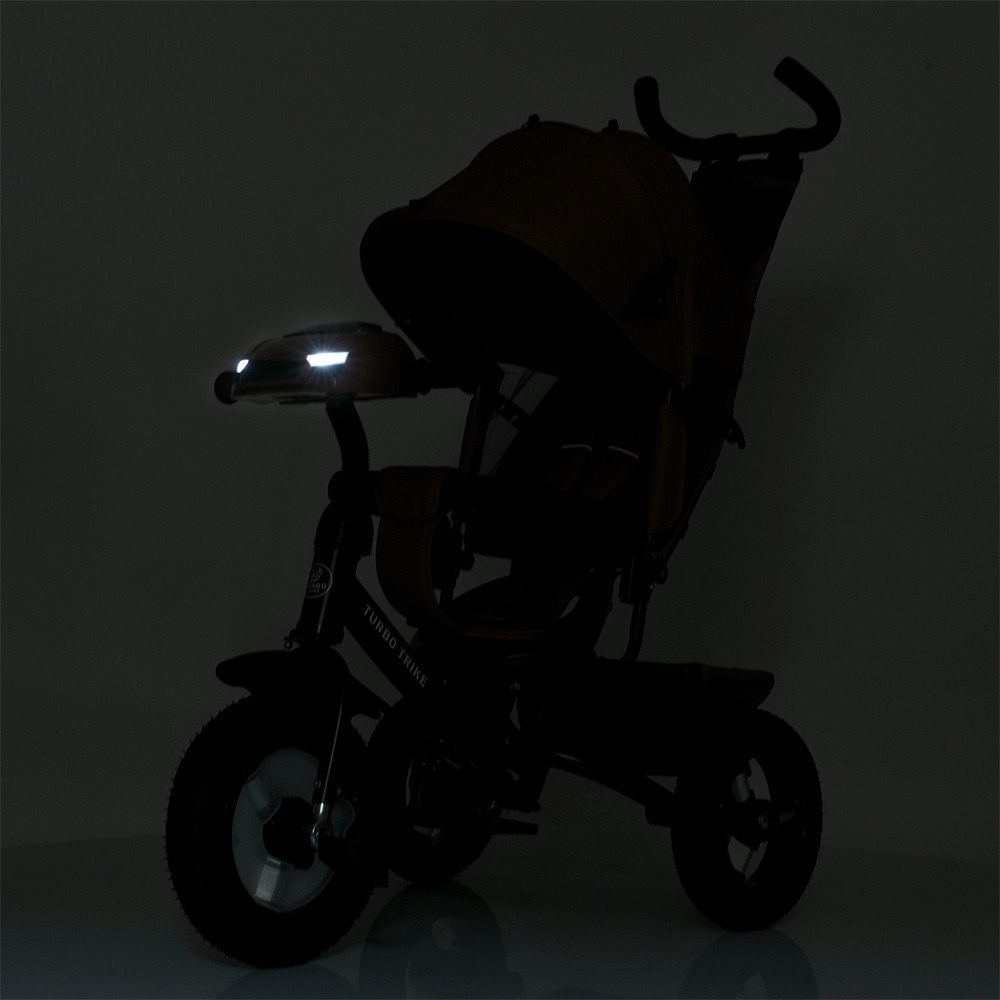 Велосипед трехколесный Turbo Trike MT 1006-11 с родительской ручкой Оранжевый - фото 8