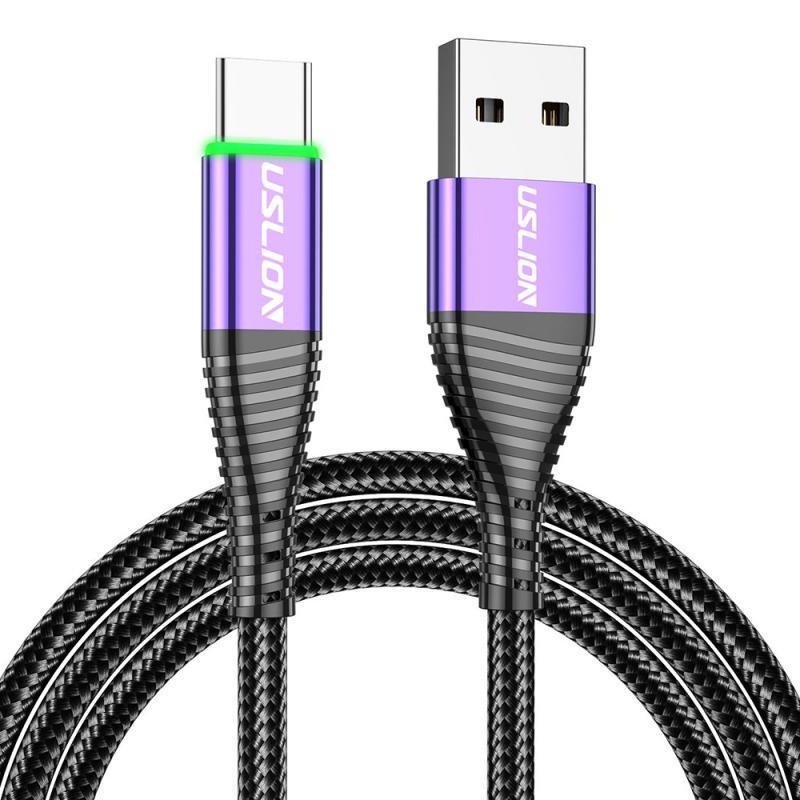 Кабель Uslion USB Type-C/USB Led 3 A 2 м (1302912113)