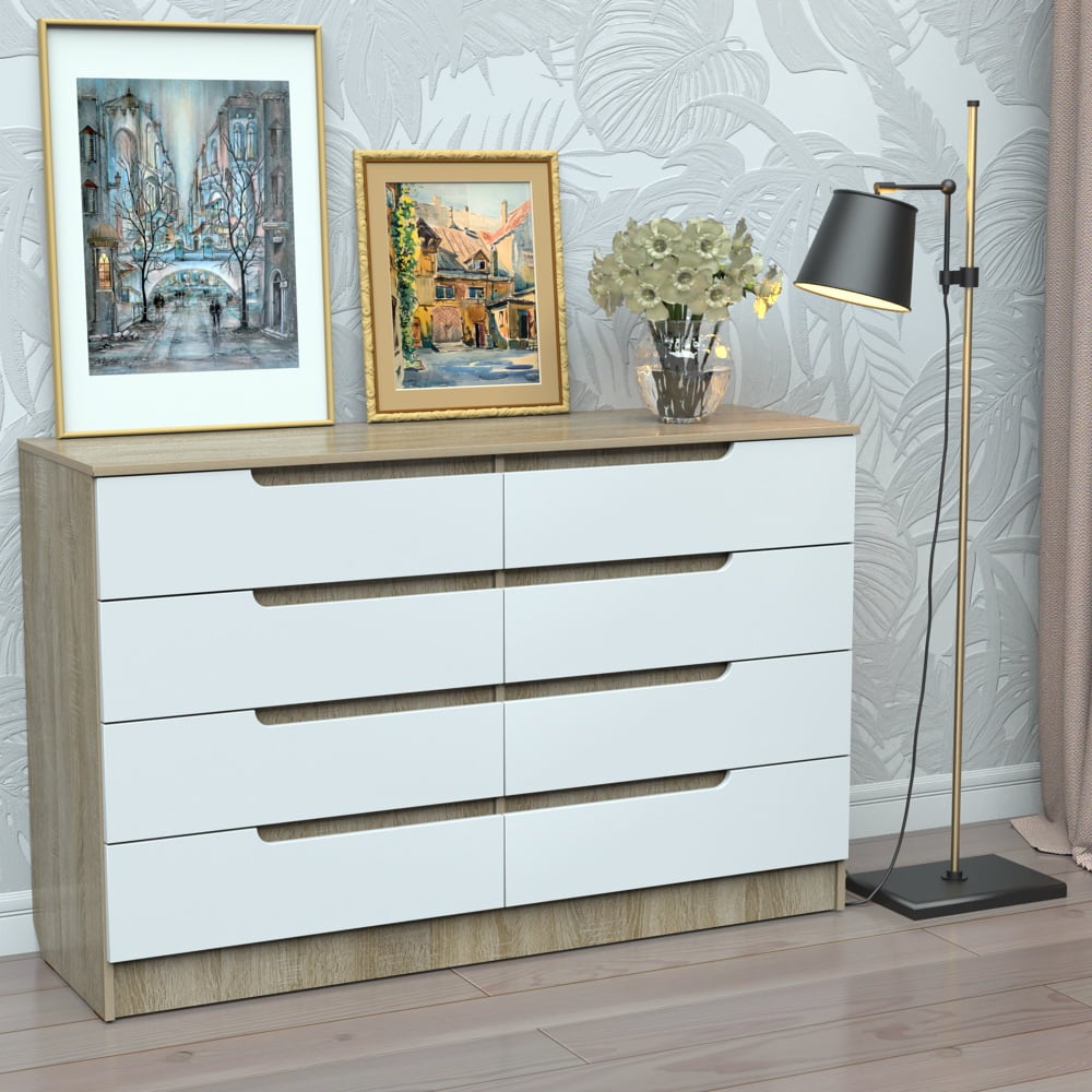 Комод Тиса Меблі 328 Дуб сонома/Білий (9003128)