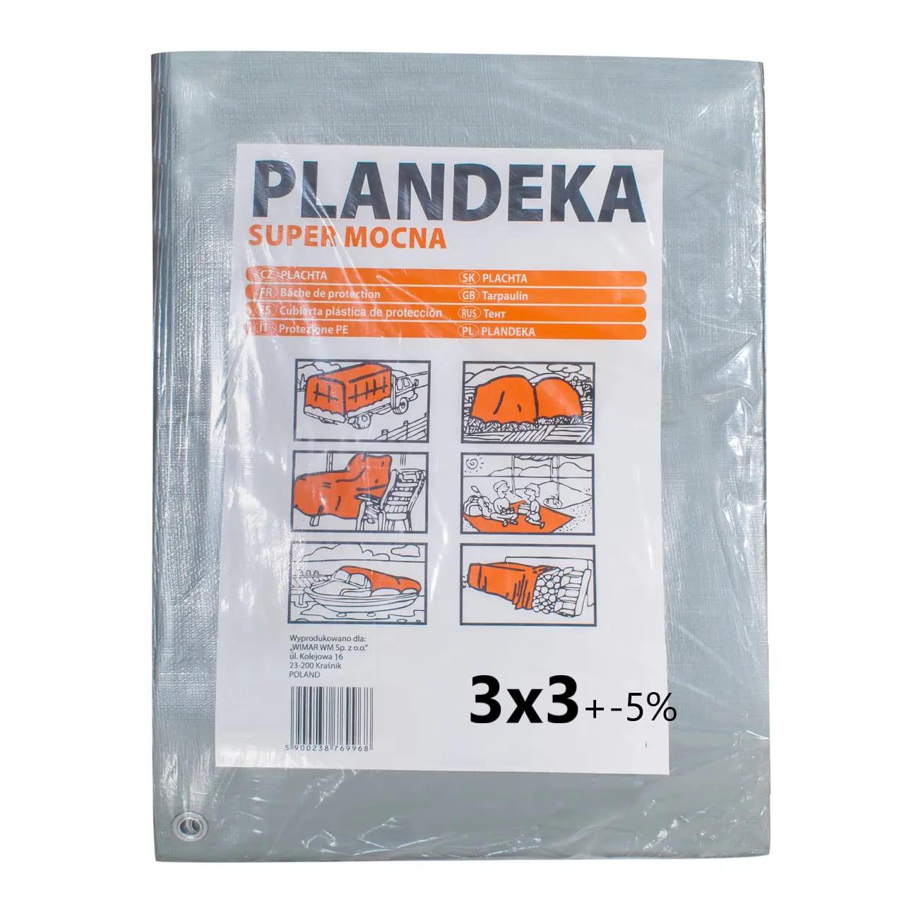 Тент тарпаулиновый Wimar PLANDEKA от снега 160 г/м2 3х3 м (FSSТЕНТ00053)