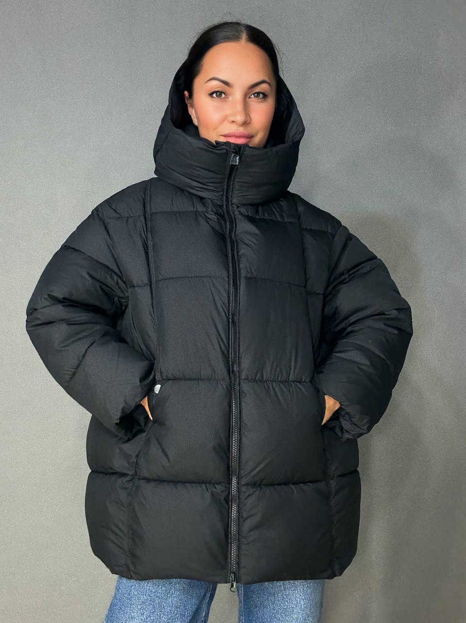 Куртка жіноча LADY YEP 10036 парка пуфер оверсайз з капюшоном р. 42 Чорний (5575) - фото 9 Куртка жіноча LADY YEP 10036 парка пуфер оверсайз з капюшоном р. 42 Чорний (5575) - фото 9