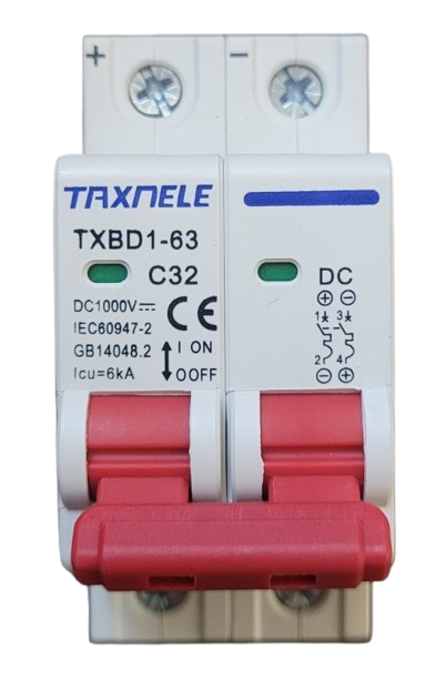 Автомат TAXNELE DC C32 2P 1000V 6kA TXBD1-63 (1203)