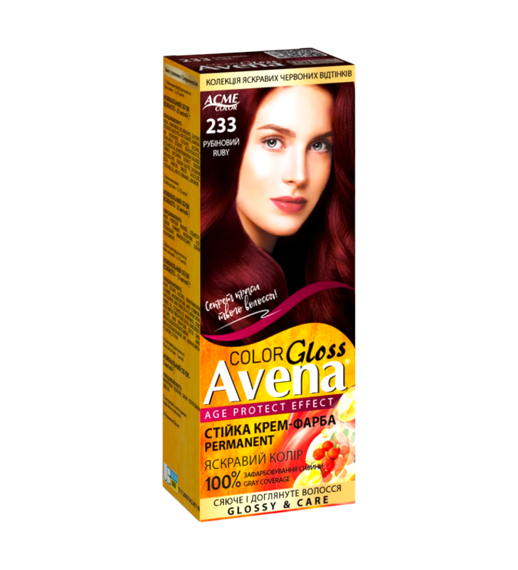 Стойкая крем-краска для волос Acme Color AVENA 233 Рубин