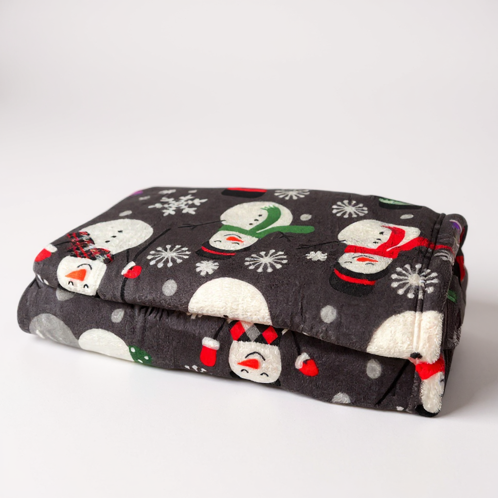 Плед зі сніговиками теплий новорічний 200х215 см Графітовий (2342409560) - фото 7 Плед зі сніговиками теплий новорічний 200х215 см Графітовий (2342409560) - фото 7