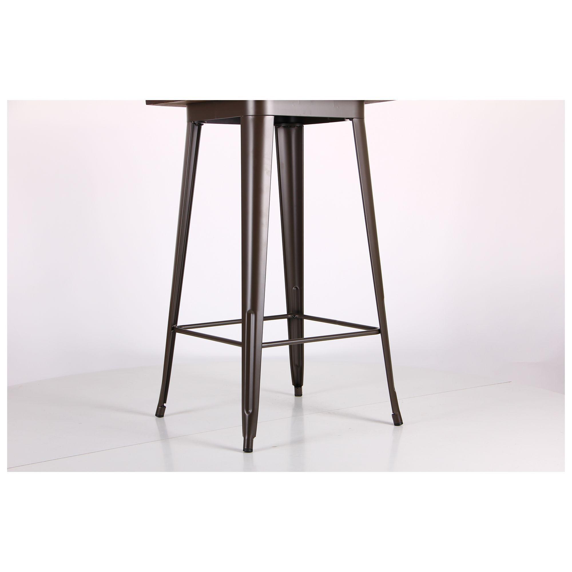 Стіл обідній квадратний AMF Slash з дерева Гевея та нержавіючої сталі 600х600 мм Кавовий/Чорний (521114) - фото 6 Стіл обідній квадратний AMF Slash з дерева Гевея та нержавіючої сталі 600х600 мм Кавовий/Чорний (521114) - фото 6