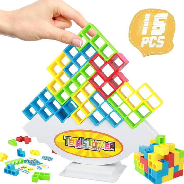 Гра сімейна Tetra Tetris Tower балансуючий Тетріс на 16 блоків 2-4 гравці - фото 2 Гра сімейна Tetra Tetris Tower балансуючий Тетріс на 16 блоків 2-4 гравці - фото 2