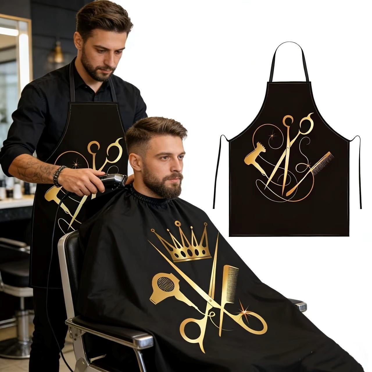 Парикмахерский пеньюар и фартук (2960490431)