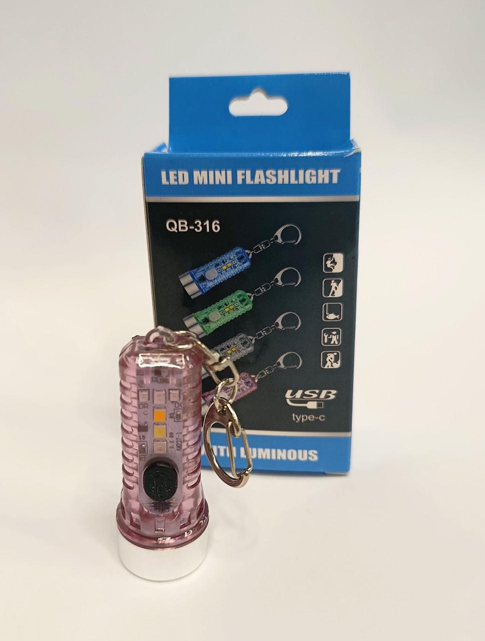 Фонарик LED мини Розовый - фото 5