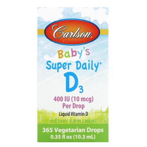 Витамин D Carlson Baby's Super Daily D3 400 IU 10,3 мл (CAR-01250) Витамин D Carlson Baby's Super Daily D3 400 IU 10,3 мл (CAR-01250)