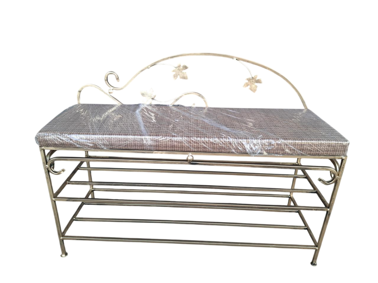 Банкетка для обуви Хатка с 2 обувными полками 90 см