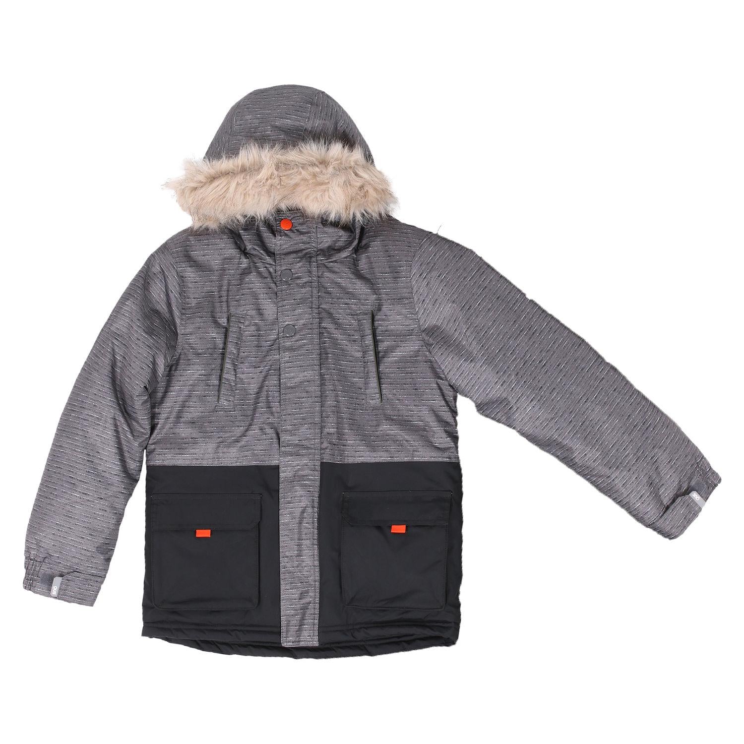 Куртка детская зимняя SNO F18J303 для мальчика 134-140 см Серо-черный (F18J303-Black-8)