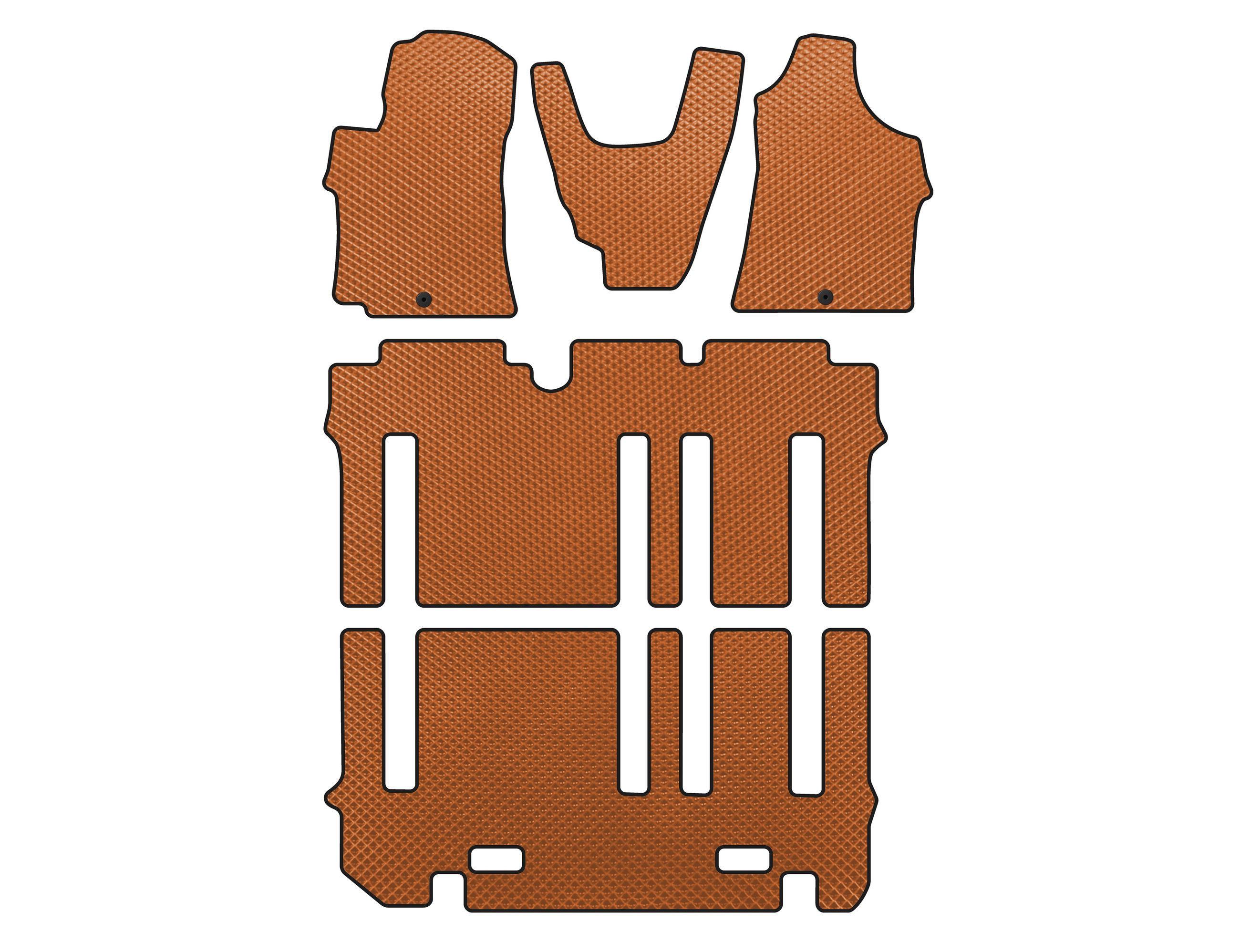 Килимки Digital Designs EVA повний салон для Hyundai H300 H1 Starex 2008-2020 рр. етилвінілацетат Помаранчевий (144598)