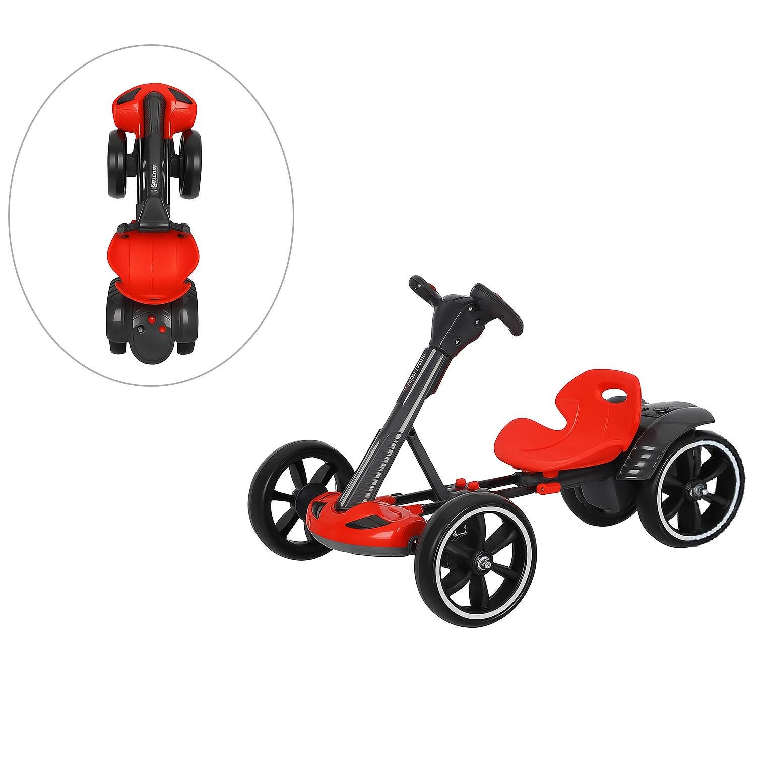 Електрокарт дитячий складаний HL-B6 з пультом керування 6V 4,5Ah Червоний (17068h) - фото 5 Електрокарт дитячий складаний HL-B6 з пультом керування 6V 4,5Ah Червоний (17068h) - фото 5