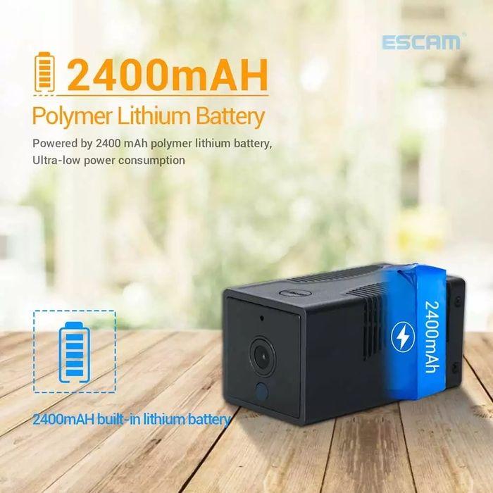 Мини-камера IP беспроводная Escam G17 с удалённым доступом аккумуляторная 2400mAh (10567650) - фото 3