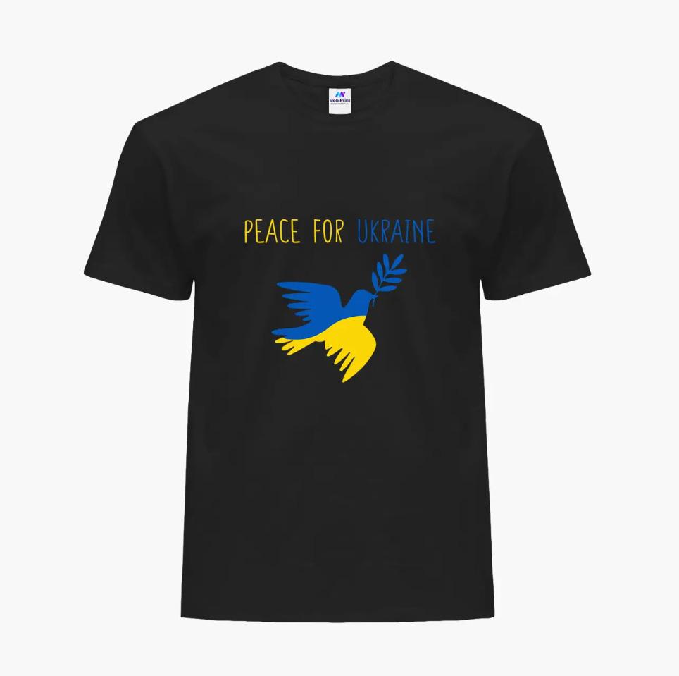Футболка мужская "Мир для Украины М Черный (9223-3688-1)