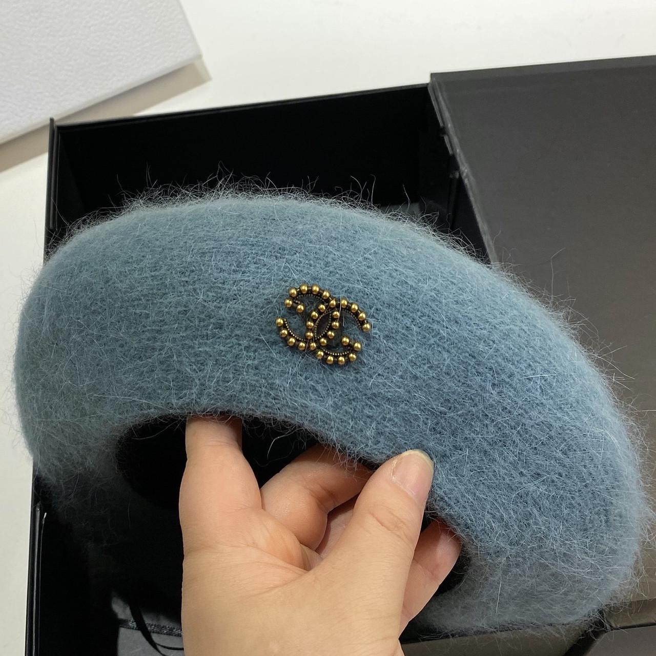 Берет женский ангоровый ANGORA BERET Сине-зеленый - фото 2