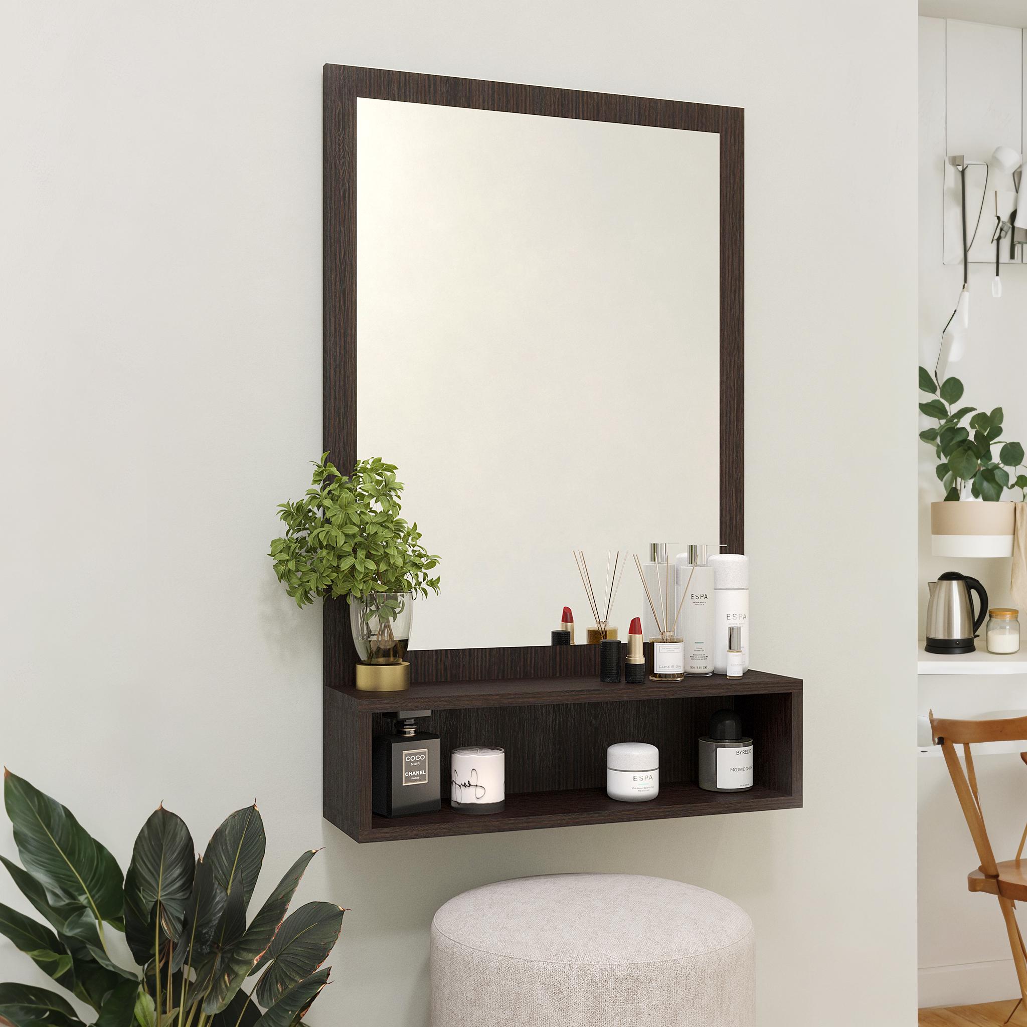 Дзеркало настінне з полицею NT-1 600х166х950 мм Венге Магія - фото 1 Дзеркало настінне з полицею NT-1 600х166х950 мм Венге Магія - фото 1