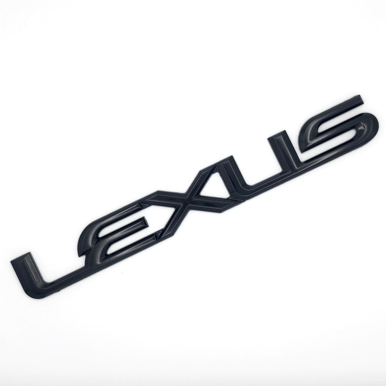 Эмблема надпись Lexus на багажник металл Черный глянцевый (1840507821)
