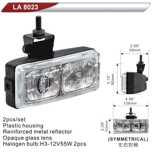 Фара дополнительная DLAA 8023-W 2хH3-12V 126х53 мм (37653)