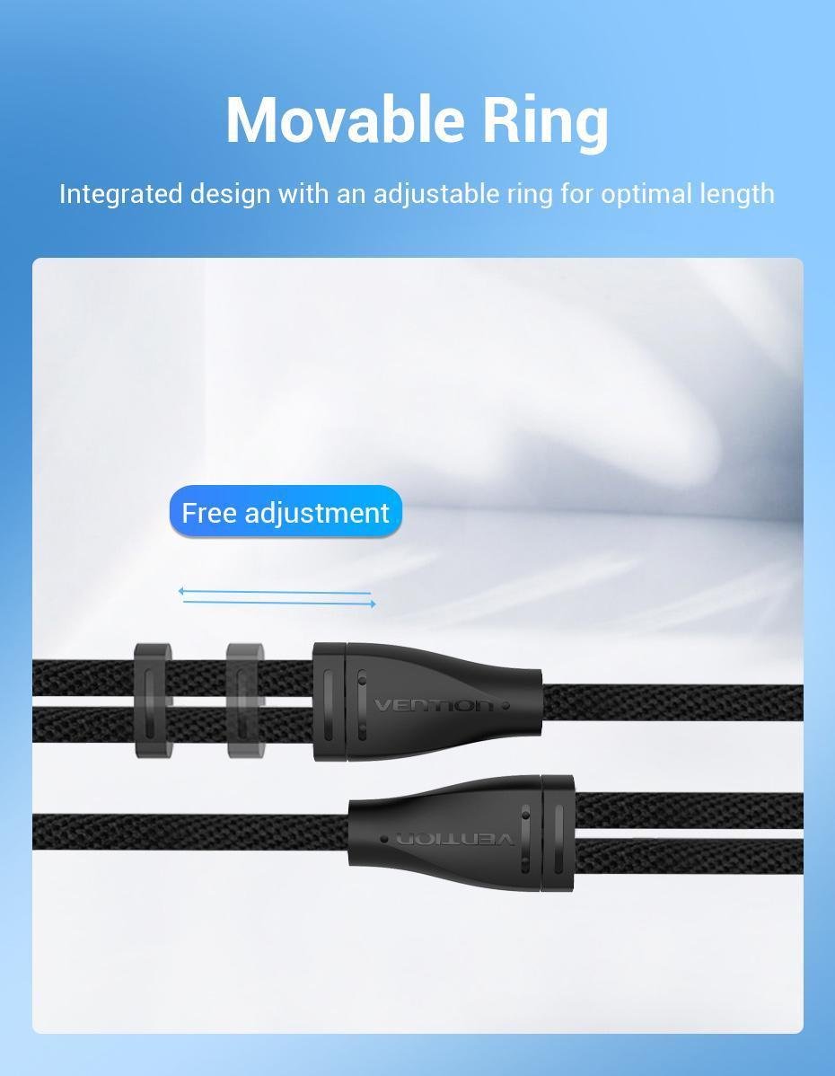 Переходник Vention 2х3.5 мм minijack-3.5 мм/minijack AUX 4-пиновая нейлоновая оплетка TRRS 1 м Черный (BBLBF) - фото 12