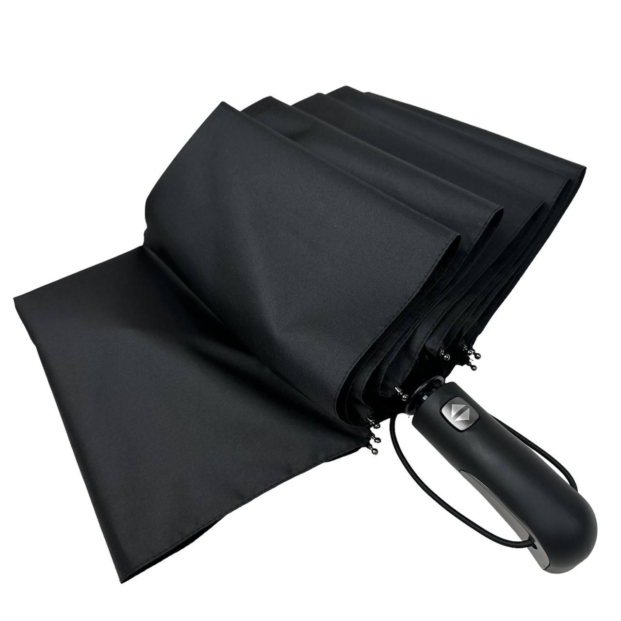 Зонт мужской автомат Bellissimо 10 спиц с прямой ручкой антивитер Черный (М0624-1) - фото 10 Зонт мужской автомат Bellissimо 10 спиц с прямой ручкой антивитер Черный (М0624-1) - фото 10