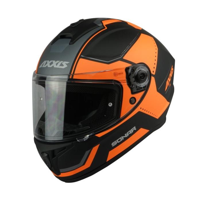 Мотошолом Axxis DRAKEN S Sonar B3 2XL Matt Orange (47552)