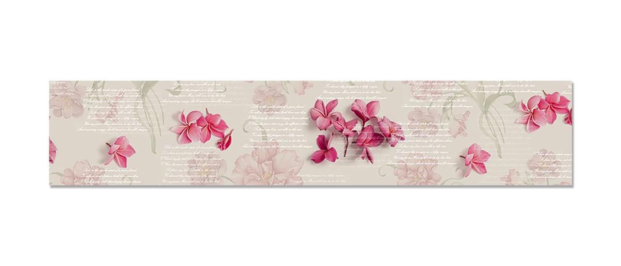 Наклейка виниловая на кухню Zatarga Розовые цветы 600х3000 мм (1289776361)