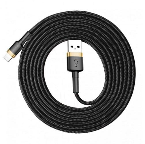 Кабель синхро-зарядный Baseus CALKLF-RV1 Cafule Lightning to USB 3 м Black/Gold (11d1b4a2)
