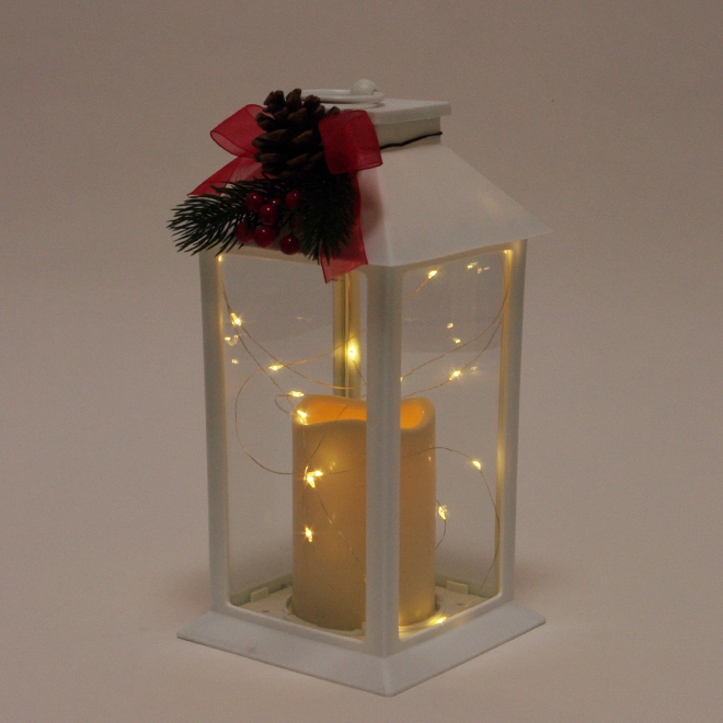 Подсвечник-фонарь со свечой и гирляндой LED 14/19/YZE (27752) - фото 2