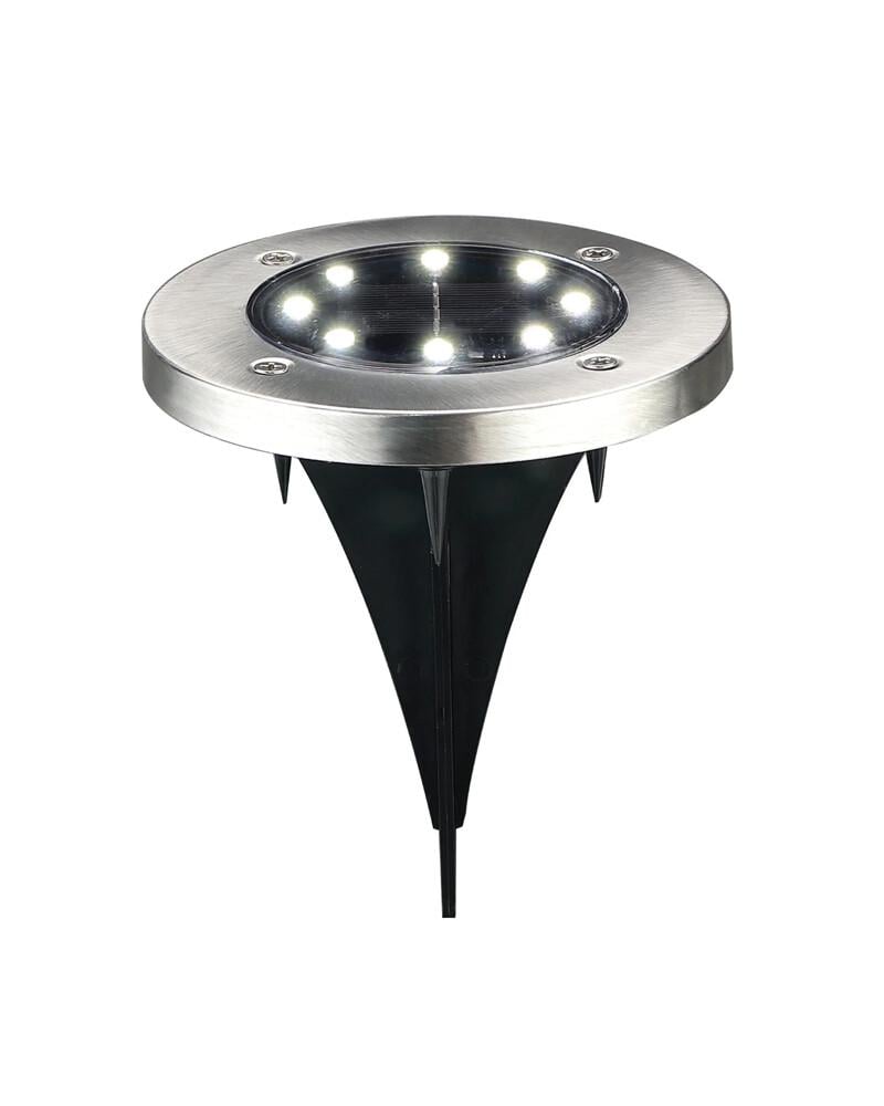 Светильник уличный Polux 330246 Solly LED на солнечной батарее 6500K IP44 Серебристый (27188687)