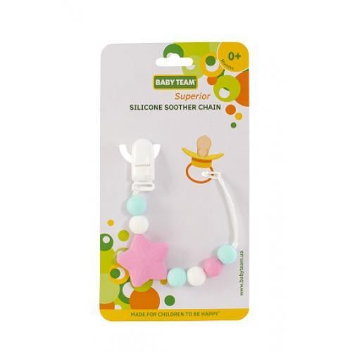 Ланцюжок для пустушки силіконовий Baby Team (3390)