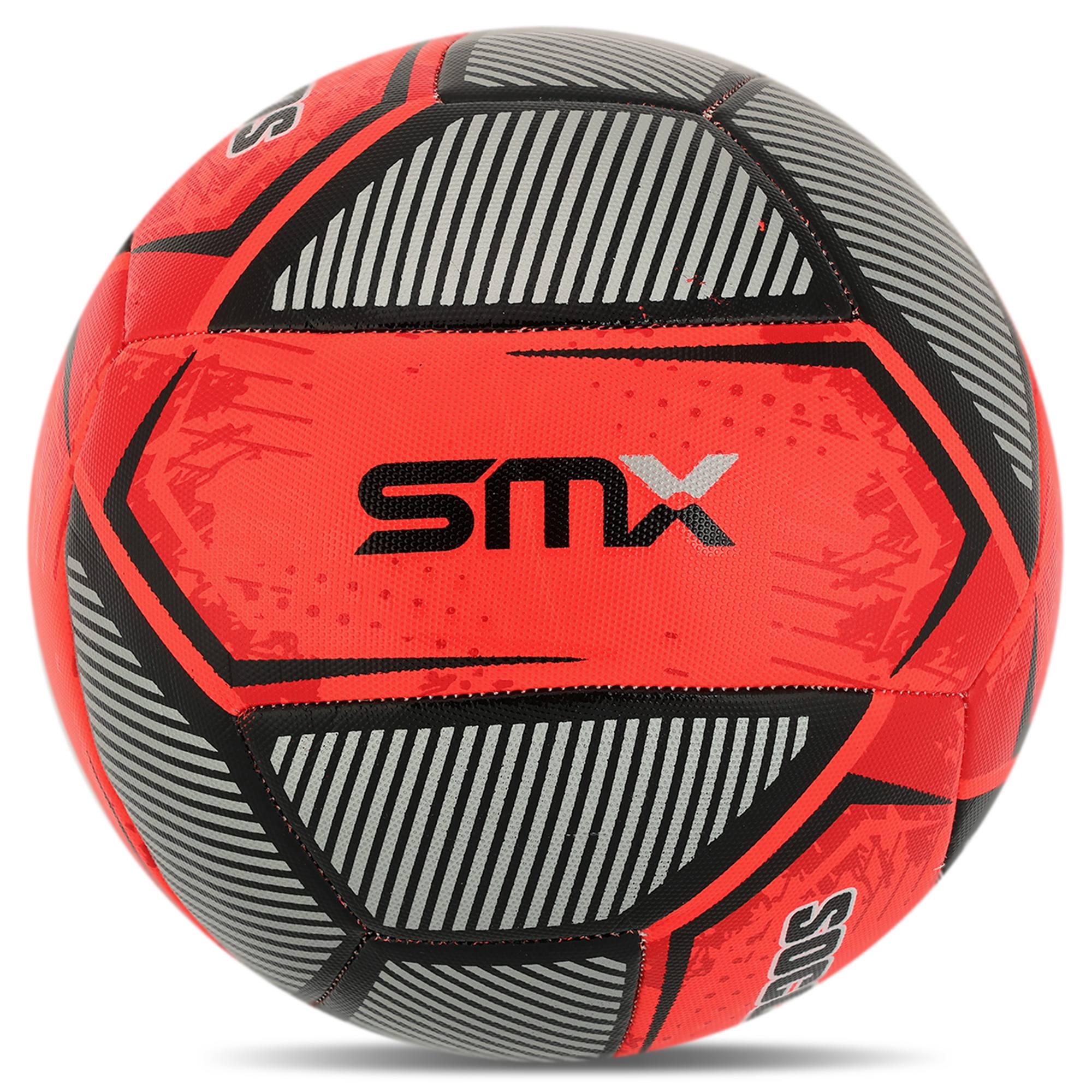 Мяч футбольный ламинированный SOCCERMAX HYBRID FB-4120 гибридная сшивка PU №5 Красный/Черный (FB-4120_Красный-черный) - фото 2