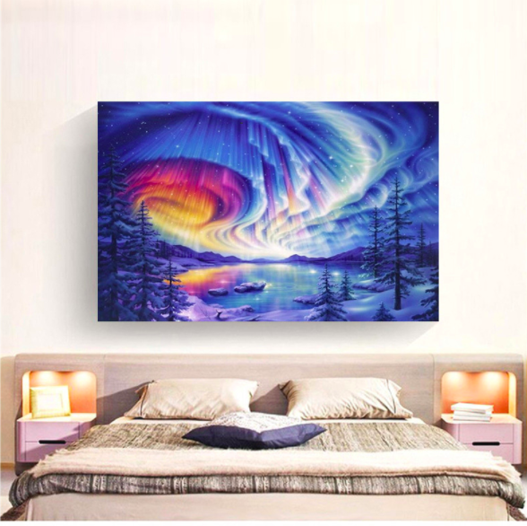 Картина алмазная вышивка Северное сияние (карт-000014)
