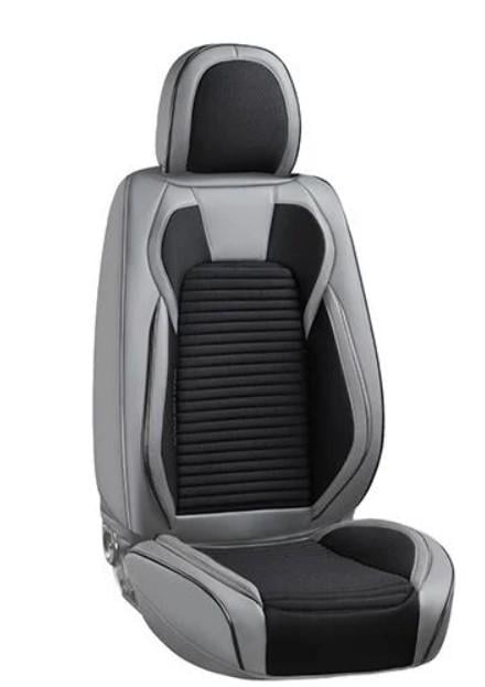 Набор чехлов 2/2 из экокожи Серо-Черный (V-8803 Gy/Bk Front)