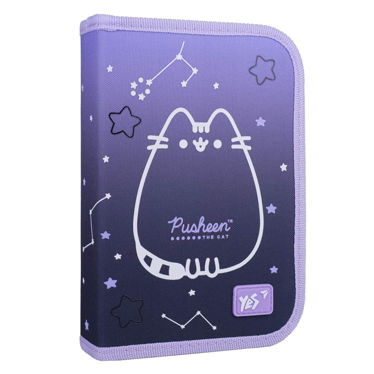 Пенал твердый одинарный с двумя клапанами YES Pusheen Stellar HP-04