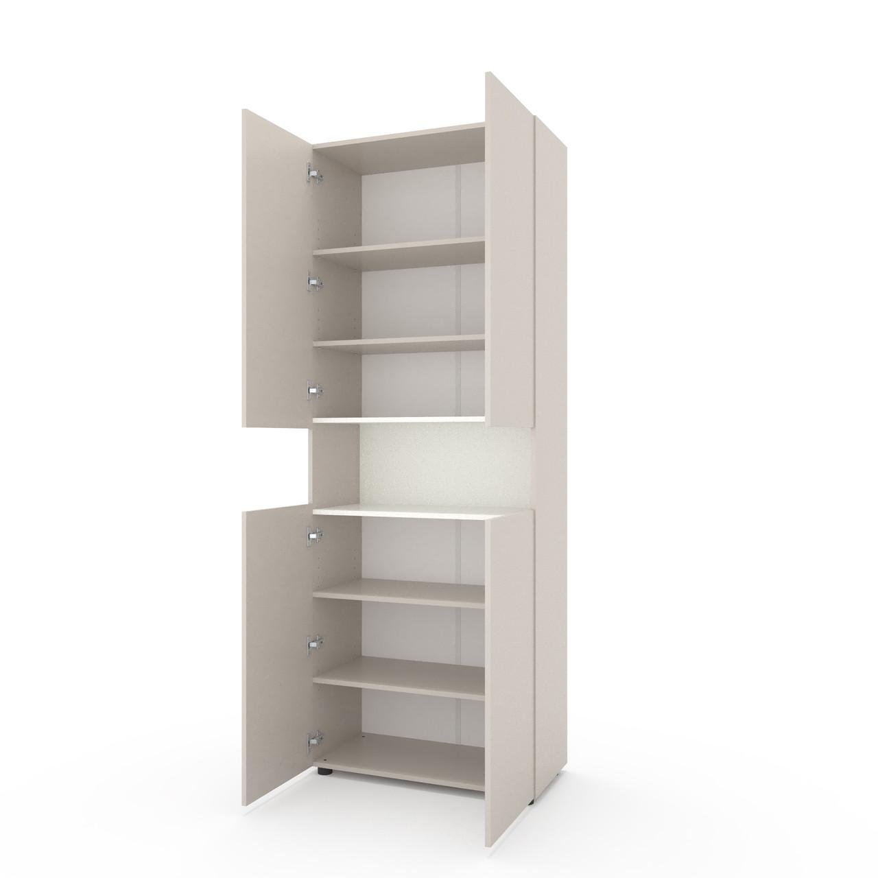 Пенал Metkas Home B002 ЛДСП 800x350x2130 мм Кашемир/Белый Снег - фото 2 Пенал Metkas Home B002 ЛДСП 800x350x2130 мм Кашемир/Белый Снег - фото 2