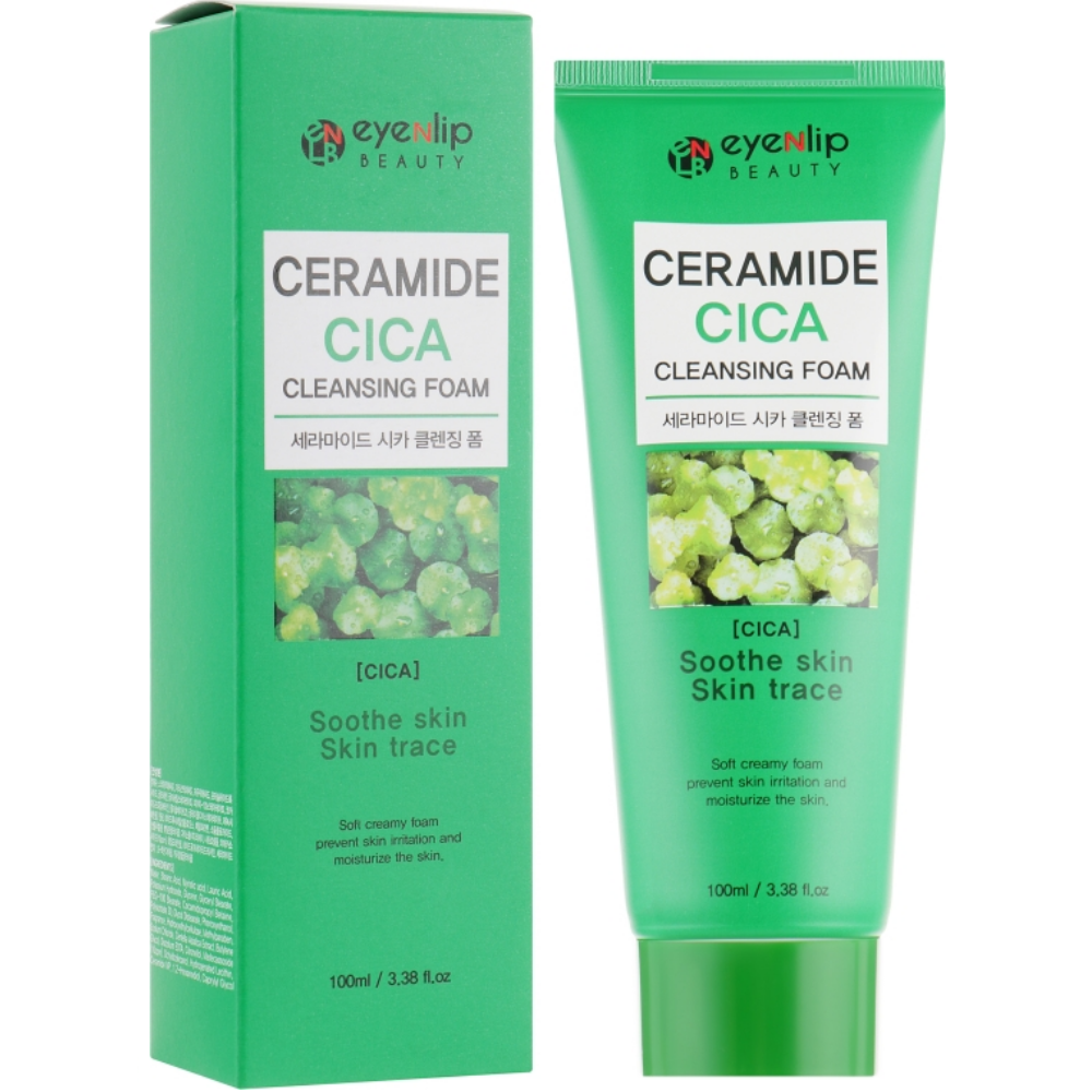 Пінка для вмивання Eyenlip Ceramide Cica Cleansing Foam з мадекасосидом 100 мл (1320743437) - фото 1