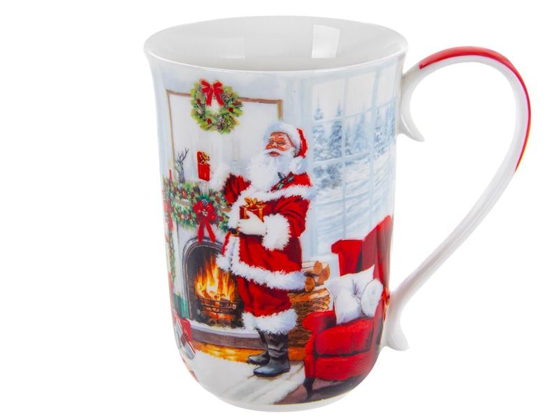 Чашка рождественская фарфоровая Новогодняя коллекция 500 мл (985-068)