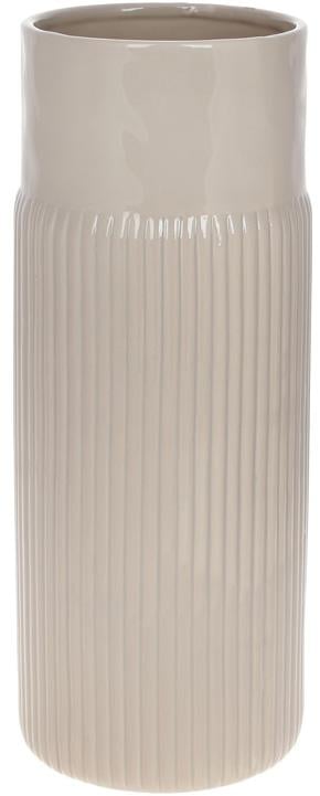 Ваза керамічна Stone Flower 12,5x12,5x32 см Бежевий глянець (BD-733-529)