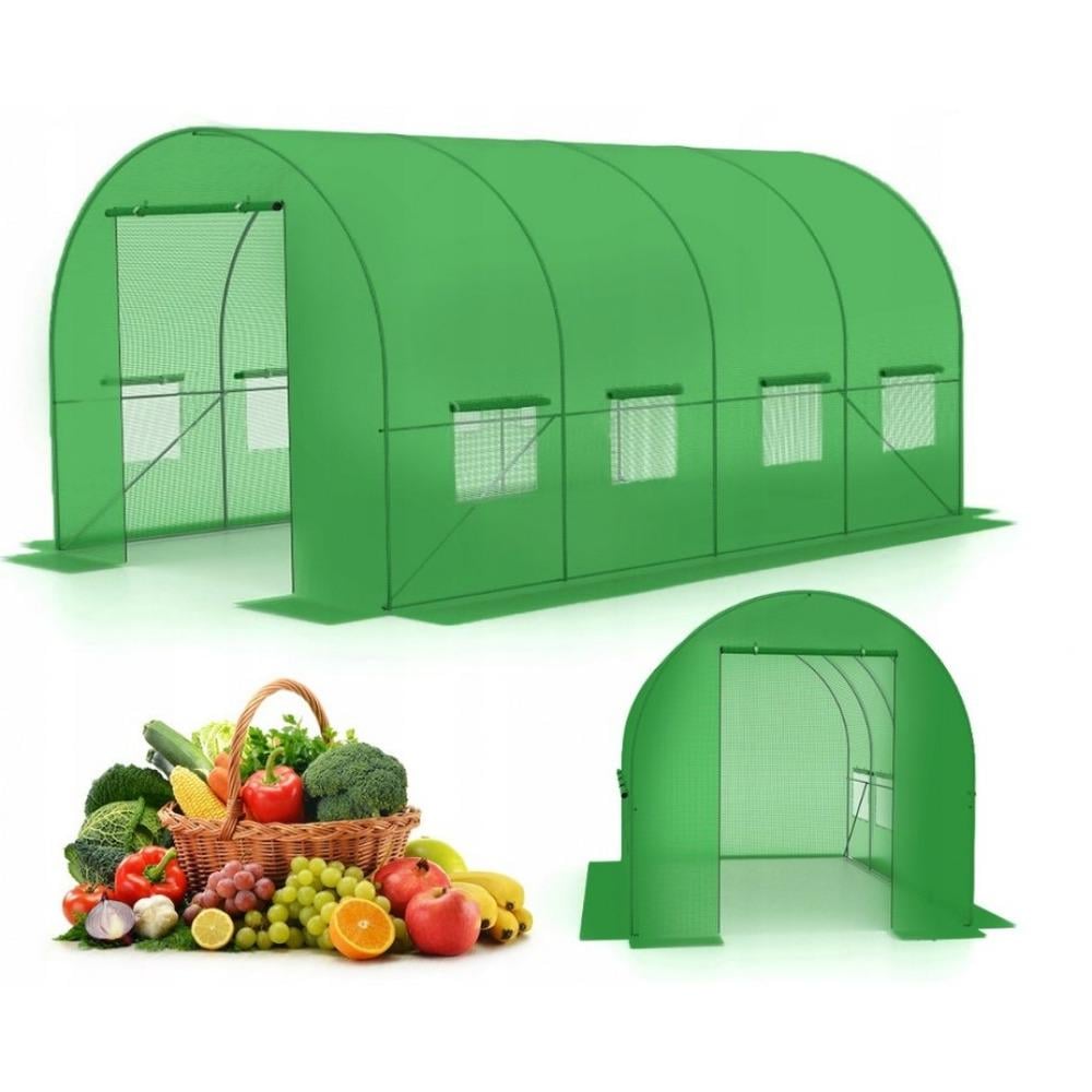 Теплиця садова Bonro UP-10м² з вікнами з армованою плівкою Зелений (SI-UP10GR) - фото 13