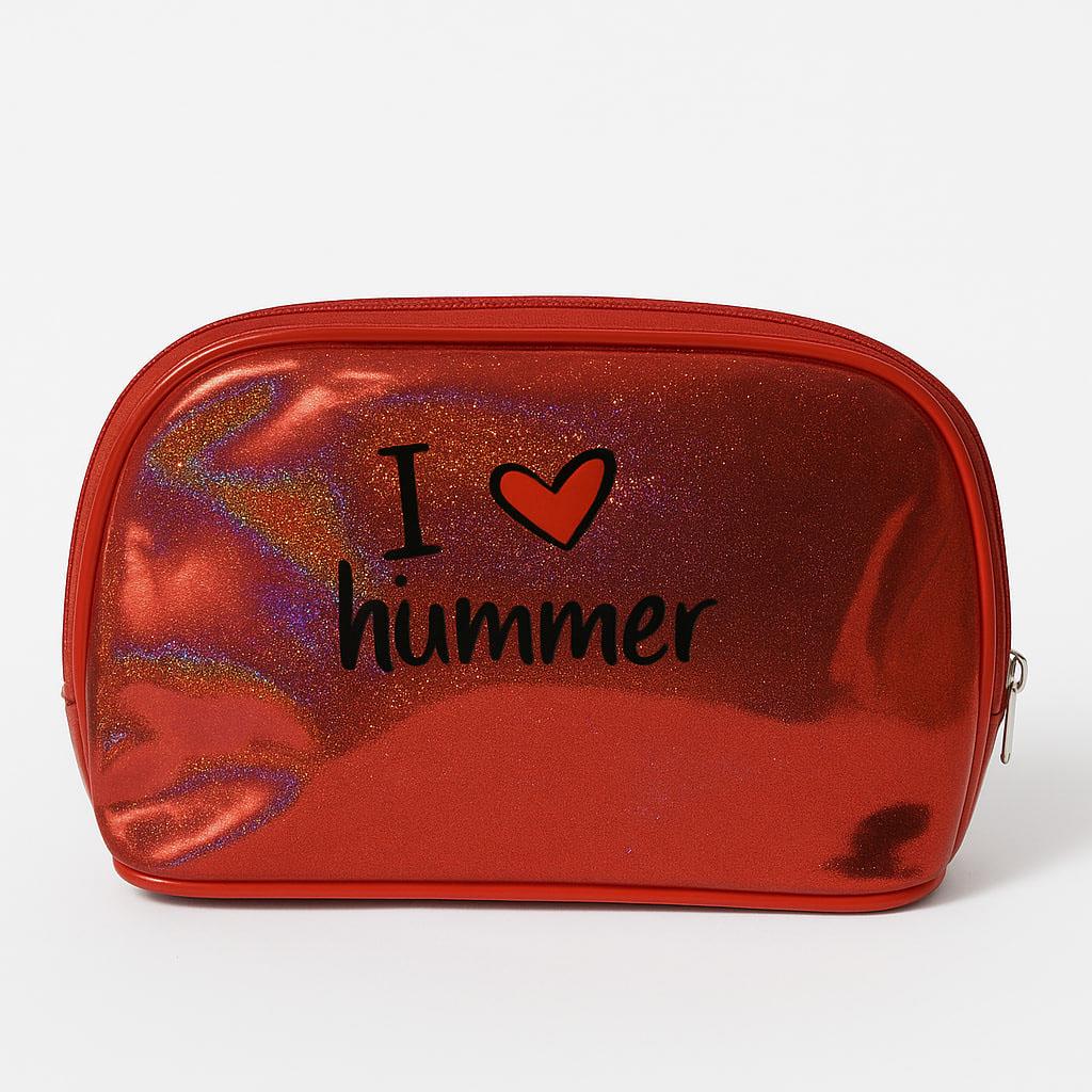 Косметичка I love Hummer голографическая Красный (af8ff20e)