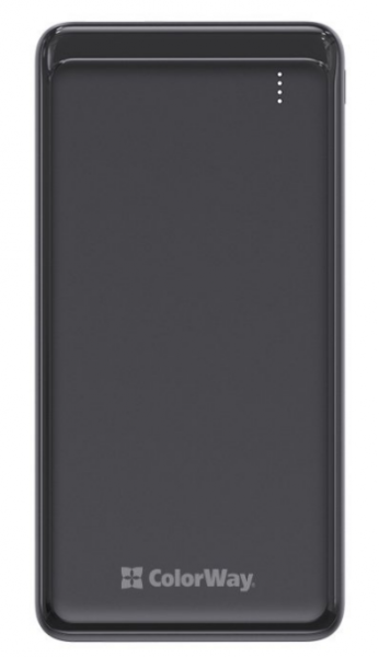 Повербанк ColorWay 10000 mAh Slim Black (CW-PB100LPG3BK-PD)