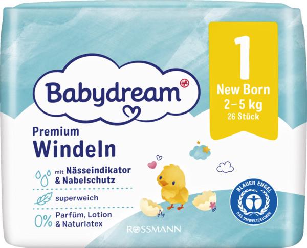 Подгузники Babydream premium 1 2-5 кг 26 шт.
