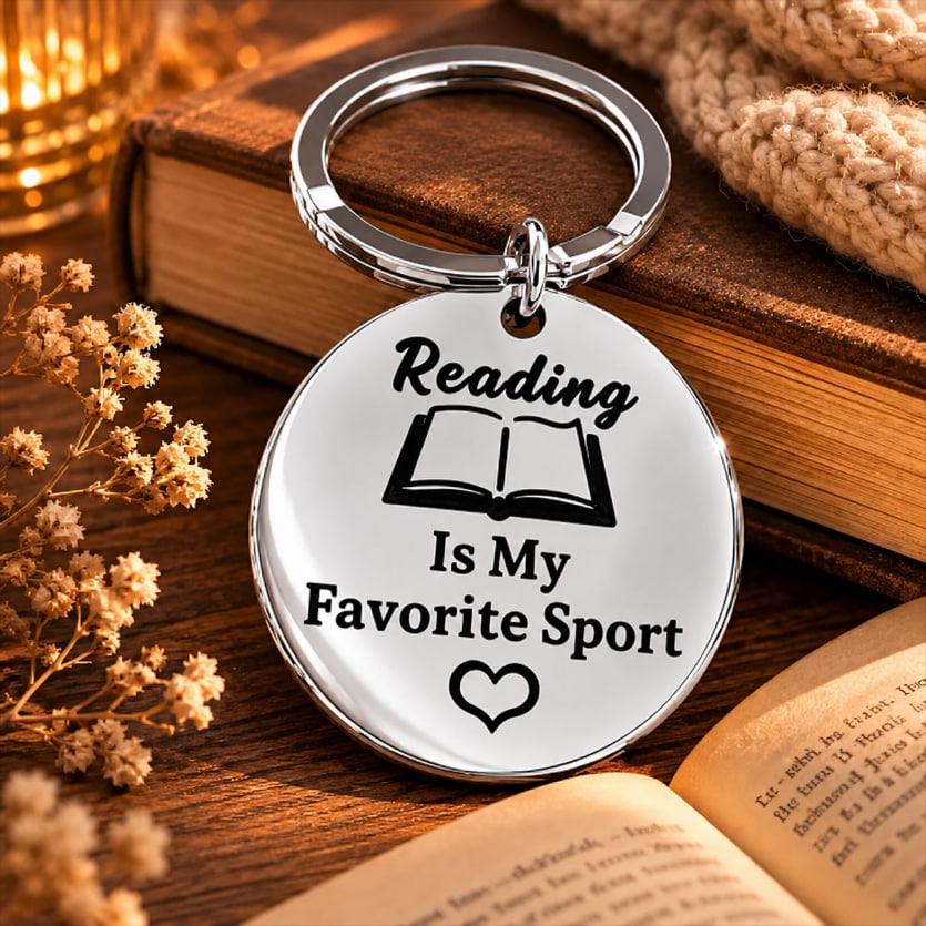 Брелок Reading Is My Favourite Sport металевий Сріблястий (SU-BR-002)