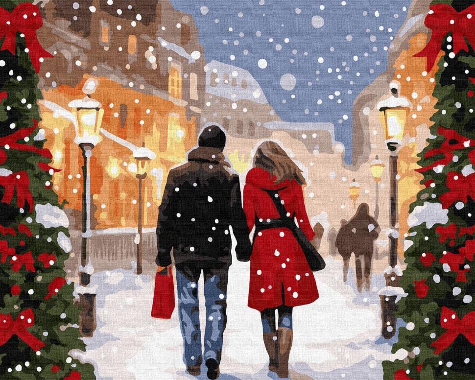 Картина за номерами Ideyka Різдвяна атмосфера KHO8350 40x50 см (RLT34908)